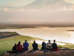 Tourists Relaxing After a Great Day Touring Kenya